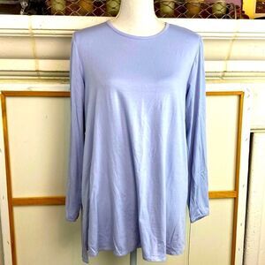 Eileen Fisher NWT periwinkle stretchy tunic side vents Runs big